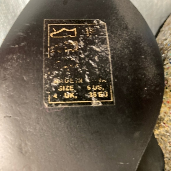 Shoedazzle Black and Silver Retro Platform Heels Metallic Glitter 6 US/36 EU - Picture 6 of 10